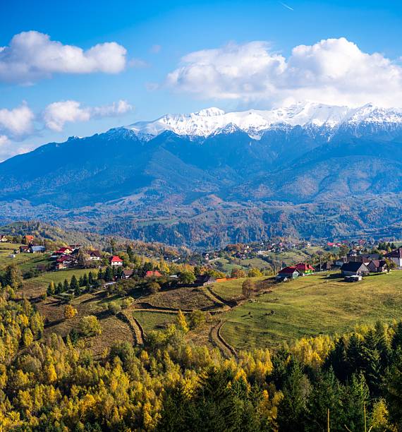istock Lush Valley with Snow-Capped Mountains 2243644820