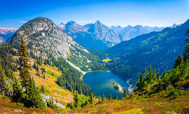 istock Scenic View of Lake Ann from Maple Pass Summit 2243658548