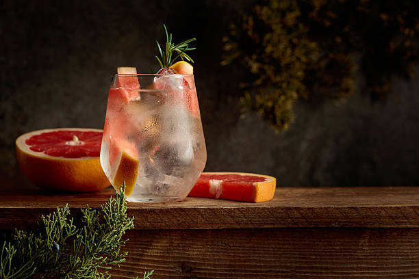 istock Refreshing hard seltzer with ice, grapefruit, and rosemary. 2243660456