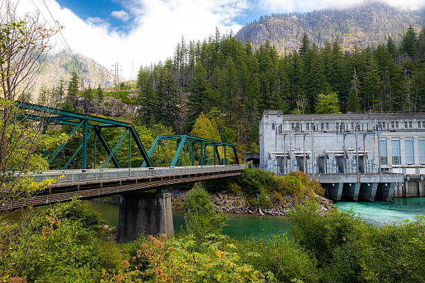 istock Historic Hydroelectric Powerhouse and Skagit River 2243663486