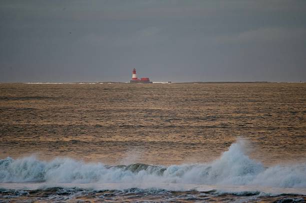 Longstone lighthouse seascape view Northumberland