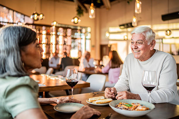 istock Senior couple during lunch on restaurant 2243682653