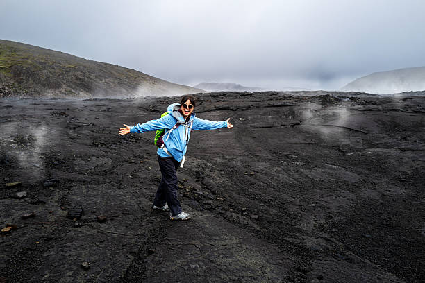 istock Iceland travel: Fagradalsfjall Volcano Lava field 2243699649