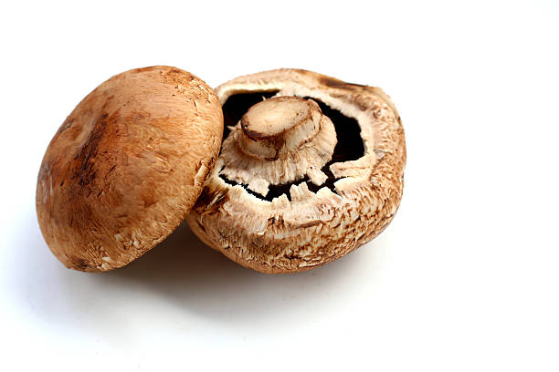 istock Fresh portobello mushrooms with visible gills underneath. 2243700443