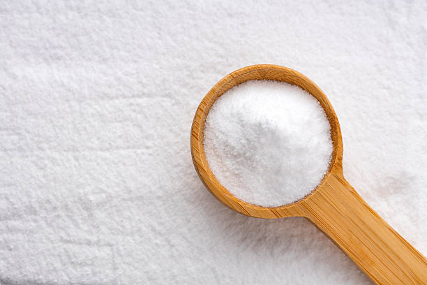 istock Natural stevia sugar substitute - Stevia rebaudiana. Measuring spoon 2243704066