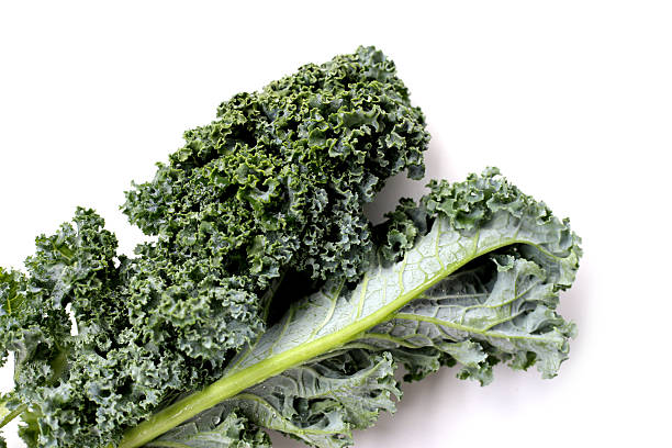 istock Curly kale leaves, Fresh green vegetables 2243705148