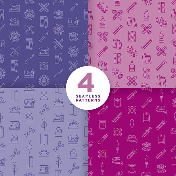 A set of four seamless patterns made from editable stroke icons, so you can adjust the thickness of the lines as needed. Great if you need multiple versions of a similar pattern for projects. Can be tiled both vertically and horizontally. Color swatches are global so it’s quick and easy to edit.