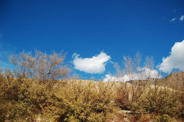 Blue gap among clouds