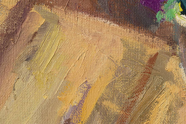 Canvas picture fragment. Abstract oil painted art background. Abstract colorful brush strokes as a background.