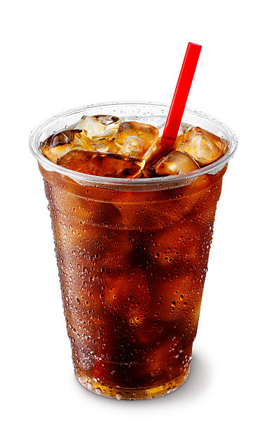 istock Iced cola in misted disposable plastic cup with straw isolated on white background 2243737005