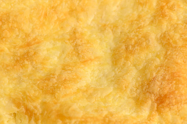 Close-up of a freshly baked Napoleon cake layer. Texture and layers visible, perfect for background or food photography.