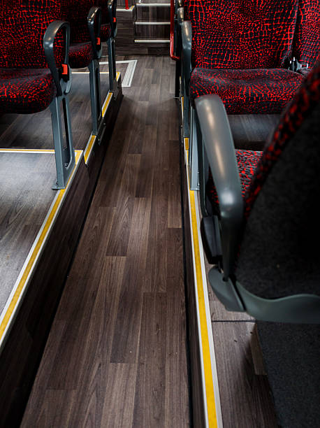 istock the interior of a city bus 2243743513