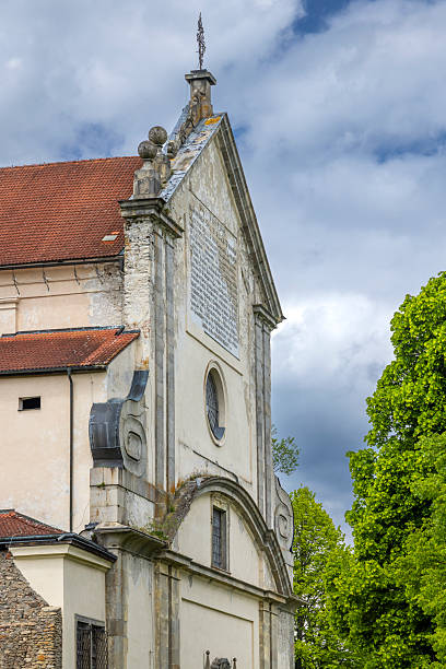 istock Old Klaster church building facade in Nova Bystrice 2243749355