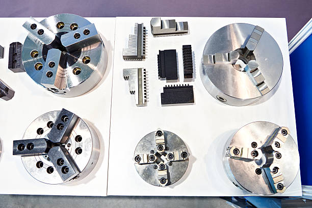 istock Chucks of lathe machine 2243752083