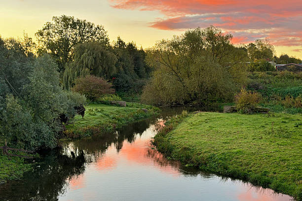 istock River Sow at sunrise, Stafford, England, UK 2243752185