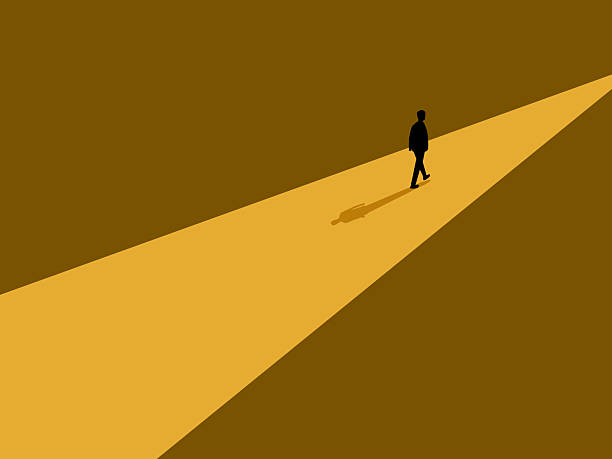 istock Businessman sees light at the end of the corridor. 2243759946