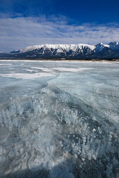 istock Bubble in Lake Abraham in the Alberta region Vertical view , Canada 2243760718