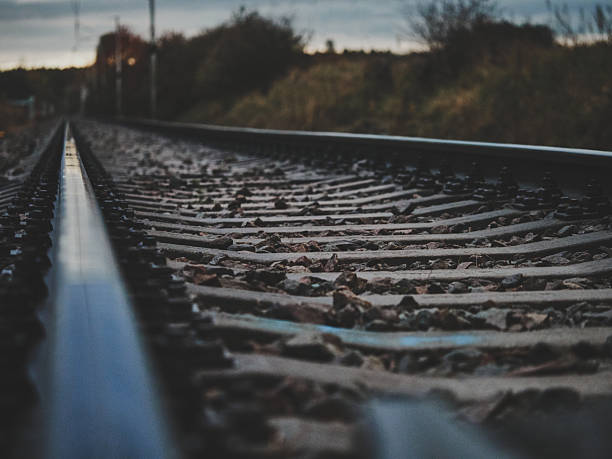 istock Railway Tracks in Soft Morning Light  Journey and New Beginnings Concept 2243762109