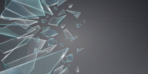 istock The effect of broken glass, an explosion of light and fragments. 2243762388