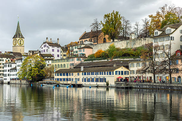 Zurich Skyline with River Limmat, Time Lapse