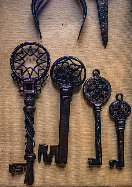 Very old Vintage iron keys Detail