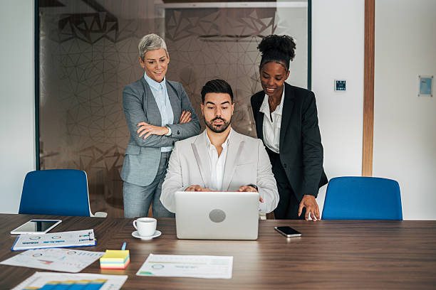 istock Diverse business team collaborating during office meeting 2243774696