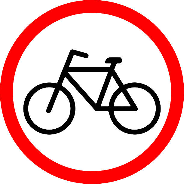 istock No Bicycles Prohibition Sign Circle Red Road Traffic Symbol for Safety and Regulation 2243780356