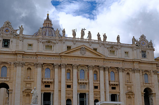 Vatican-Sep.25 2025: facade of St. Peter's Basilica