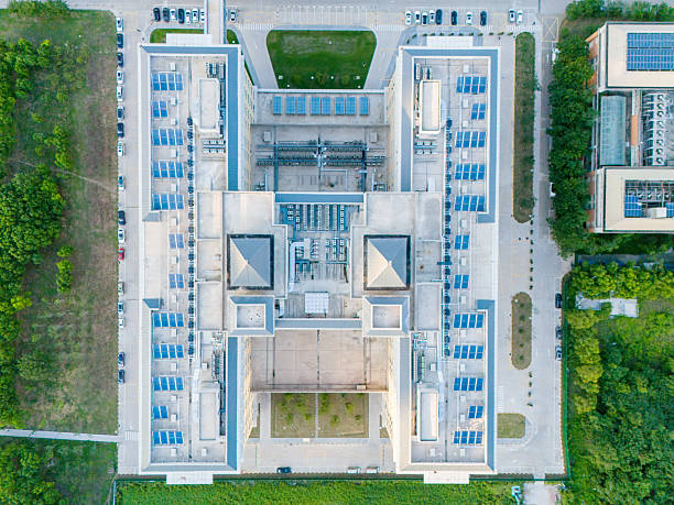 istock Solar power station on rooftop of office building 2243791619