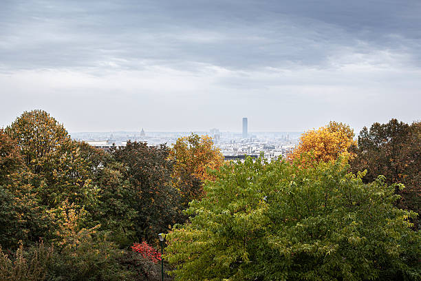 Dominant view from the Parc de Belleville in Paris