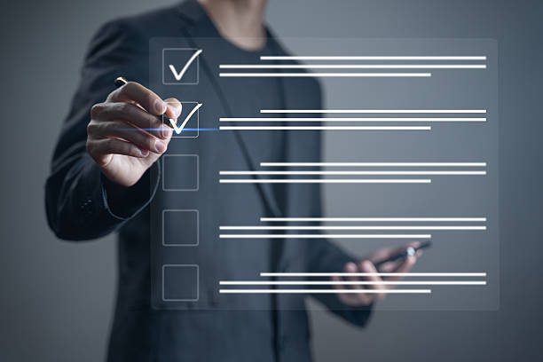 istock Modern business checklist for data analysis and quality improvement. 2243795988