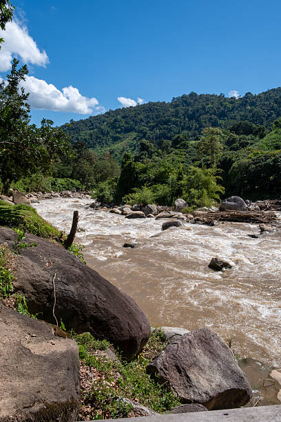istock Mae Taeng River Flowing Through Mountain Valley, Chiang Mai, Vertical 2243797284