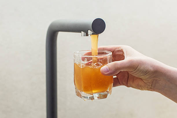 Fill glass with dirty water