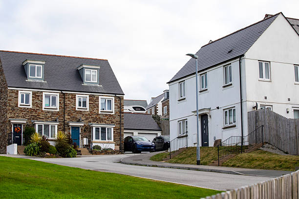 istock Modern Cornish style houses on a housing estate 2243802301