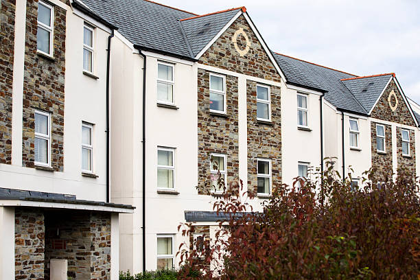istock Modern Cornish style stone-faced apartment building 2243802313