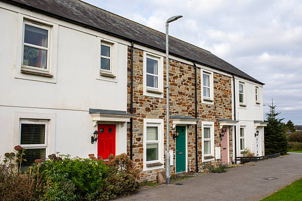 istock Row of terraced houses in Cornwall 2243802381