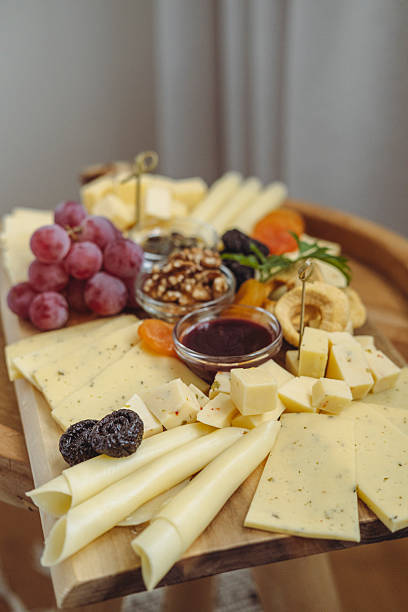 istock Variation of  ​​cheese served on a wooden board. 2243802613