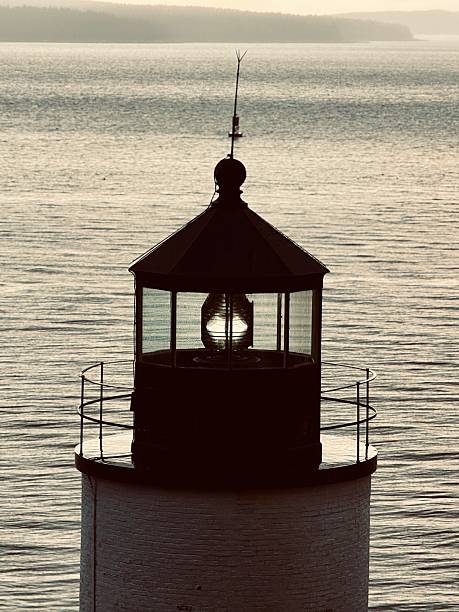 Boston Light, Boston Harbor, Massachusetts. Completed 1783. Viewed from boat.