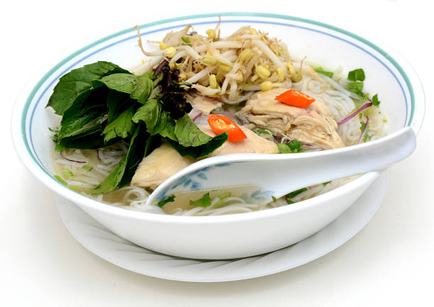 istock Vietnamese specialty soup Pho with chicken 2243810251