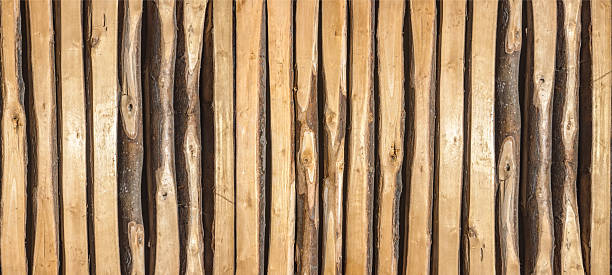 Fence from old wooden boards. Wooden texture. Close-up, Background