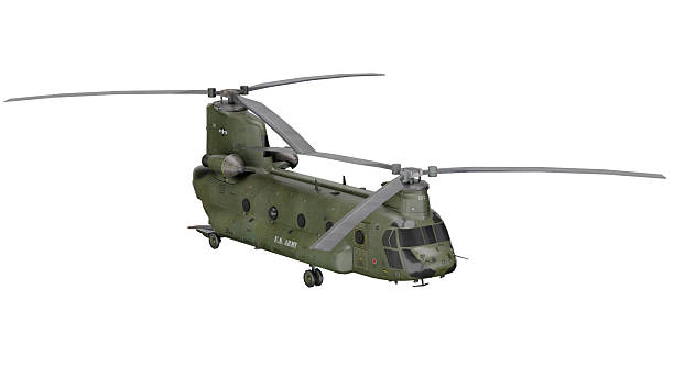 3d rendering chinook military transport aircraft