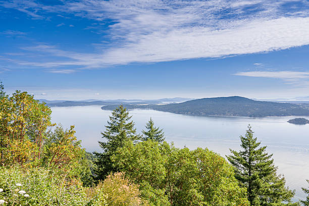istock Beautiful island and ocean view from a high vantage point. 2243827780