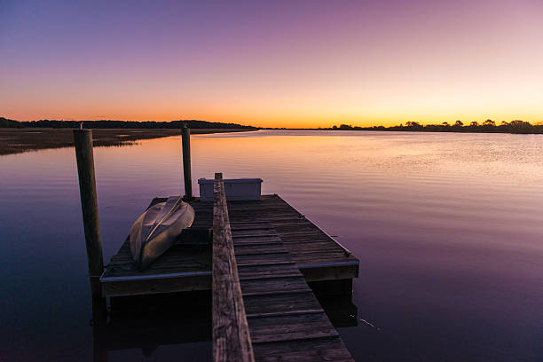 istock Residential dock at sunrise 2243828647