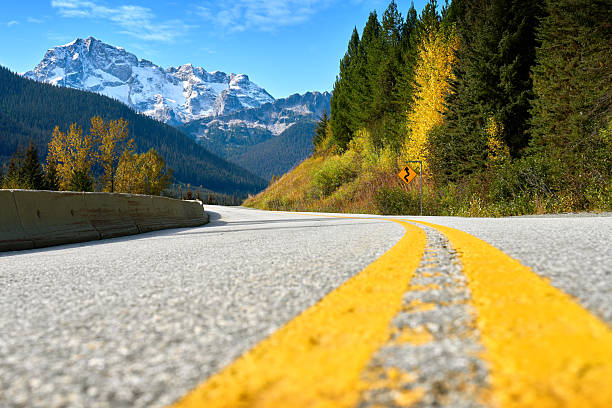 Curves on the Duffy Lake Road, in the Coast Mountain Range, between Pemberton and Lillooet British Columbia.