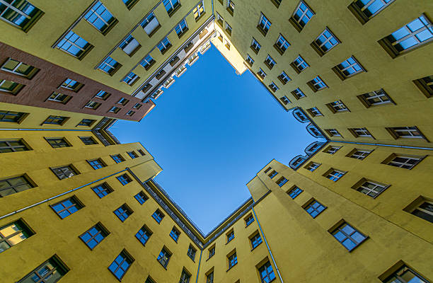 Germany, Berlin, Kreuzberg, October 26, 2025 - Courtyard of an apartment building