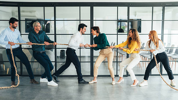 istock Office Team Tug-of-War Challenge 2243845932