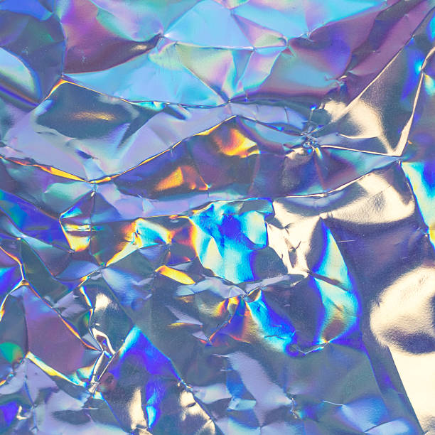 istock Abstract iridescent foil texture with rainbow shine for vibrant modern design and background 2243855734