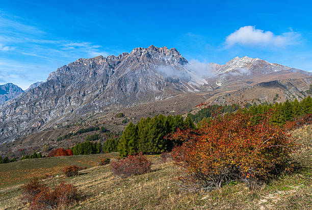 The colors of autumn paint this tiny valley in the Maira Valley, in the province of Cuneo, in southern Piedmont, in a sublime way