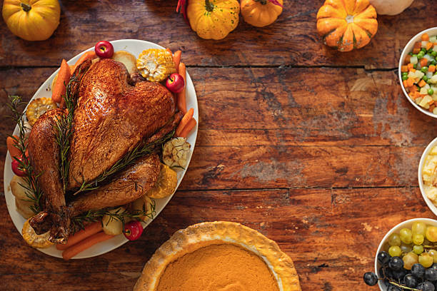 istock Preparing turkey with side dishes for Thanksgiving celebration 2243859191