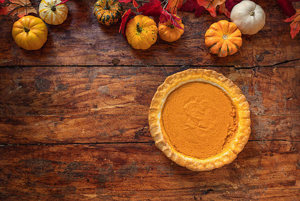 Freshly baked Thanksgiving holiday pumpkin pie